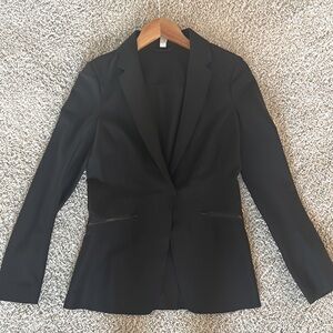 Athleta Black Tailored Blazer with Modern Lapels